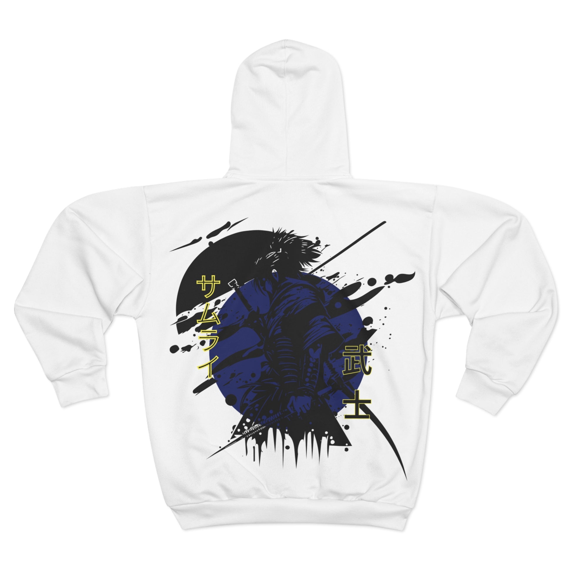 Zip Hoodie, Streetwear, Japanese-Samurai Style - Unisex
